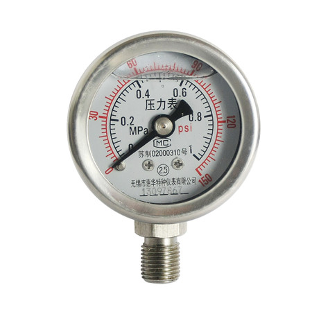 YNBF-40径向不锈钢耐震压力表 YNBF-40径向不锈钢耐震压力表